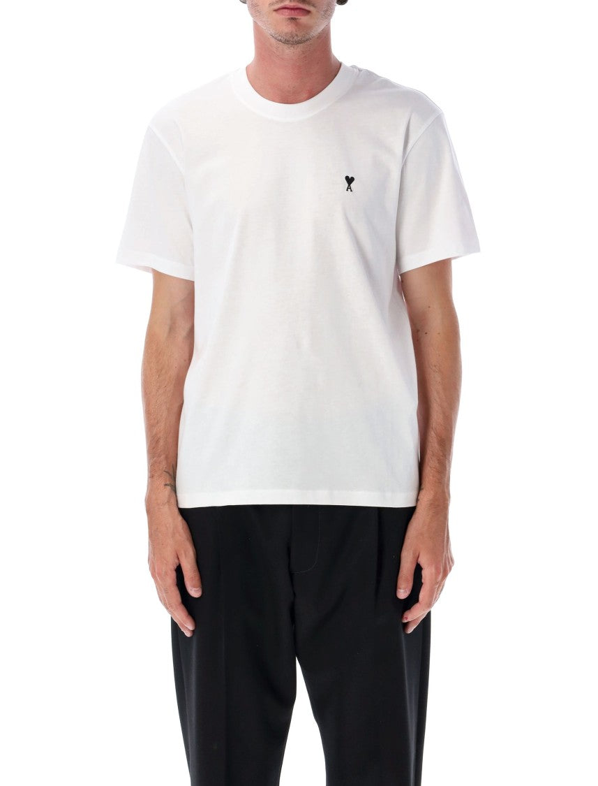 Ami Paris White Cotton Ami De Coeur T-Shirt