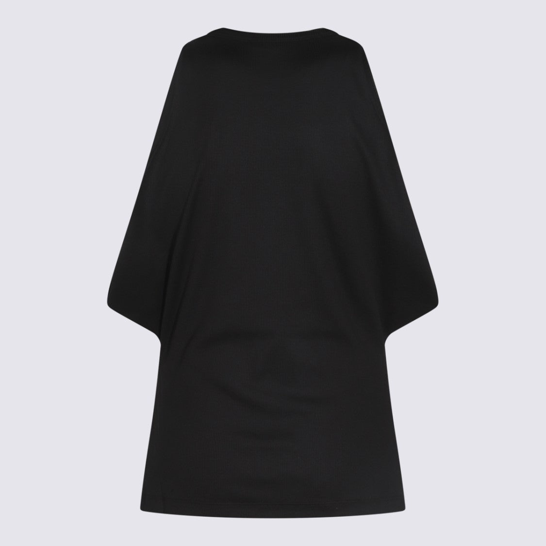 Alexander Mcqueen Oversized Black Top With Batwing Sleeves