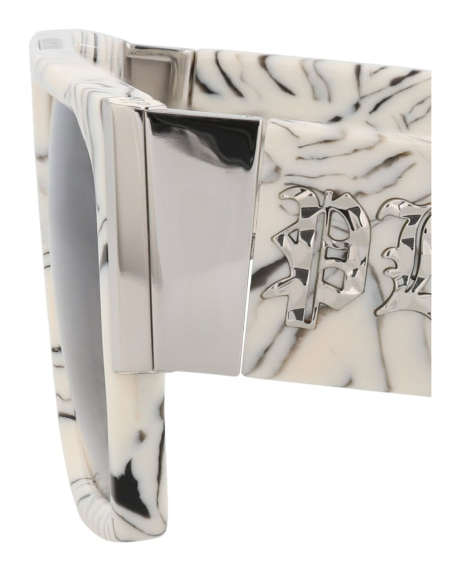 Philipp Plein Square-Frame Acetate Sunglasses With Gradient Lenses And Metallic Accents