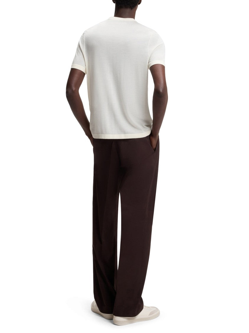 Boss Short-Sleeved Knit Top With Crew Neckline