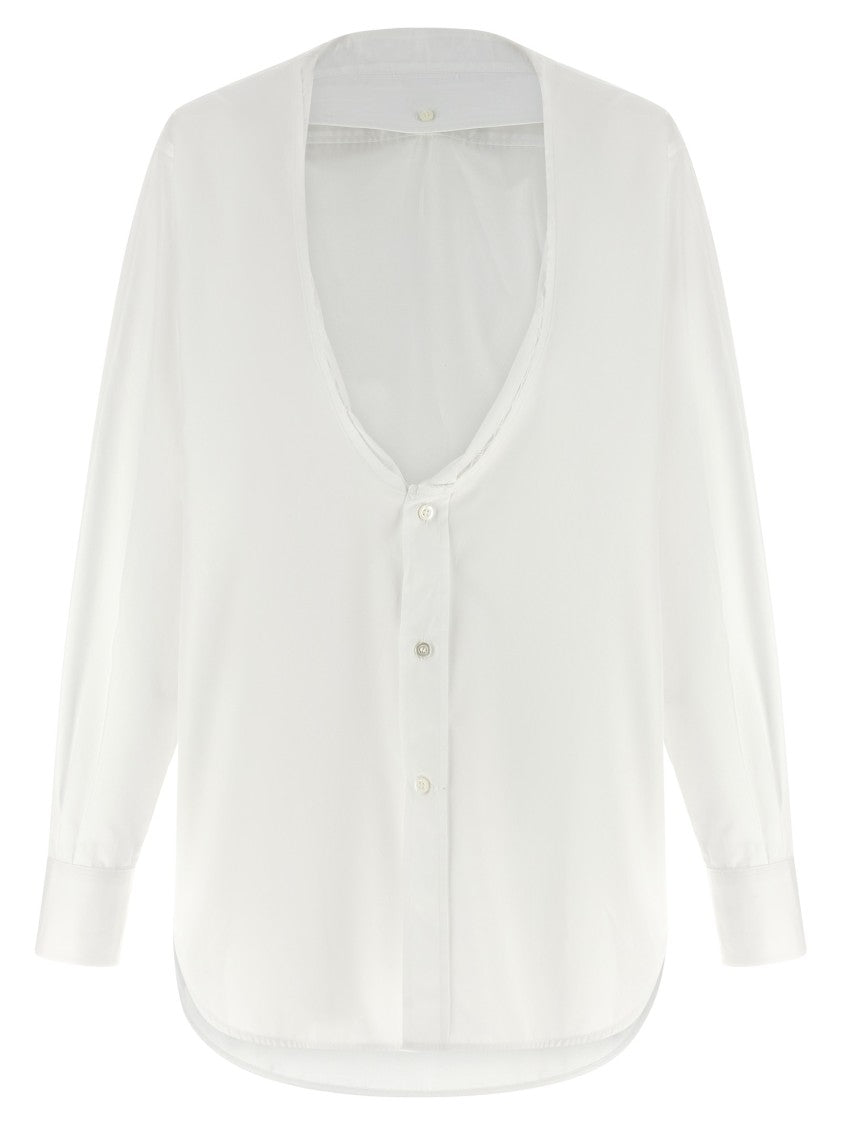 Maison Margiela Cotton Poplin Shirt With Front Button Closure