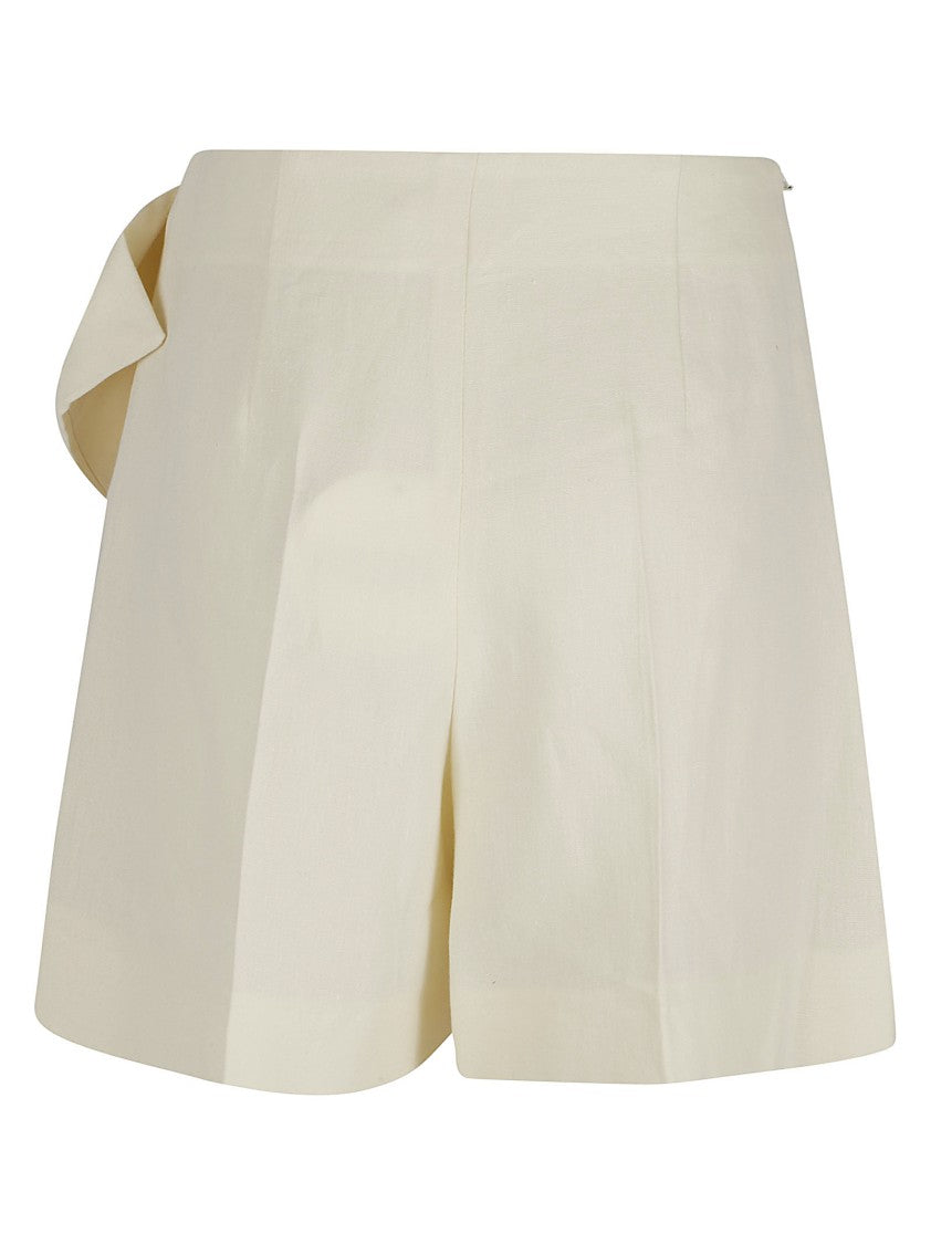Chloé Tailored Linen Shorts With Bow Detail