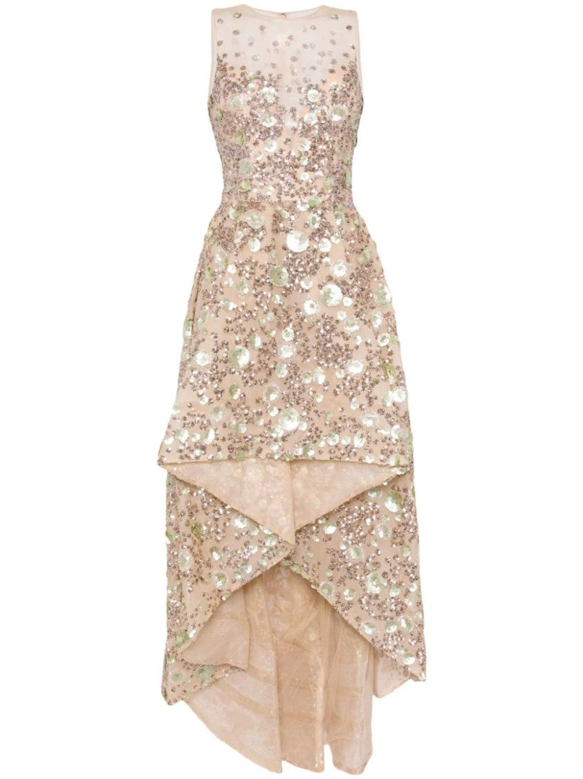 Saiid Kobeisy Tulle, High-Low Dress With Dotted Beading