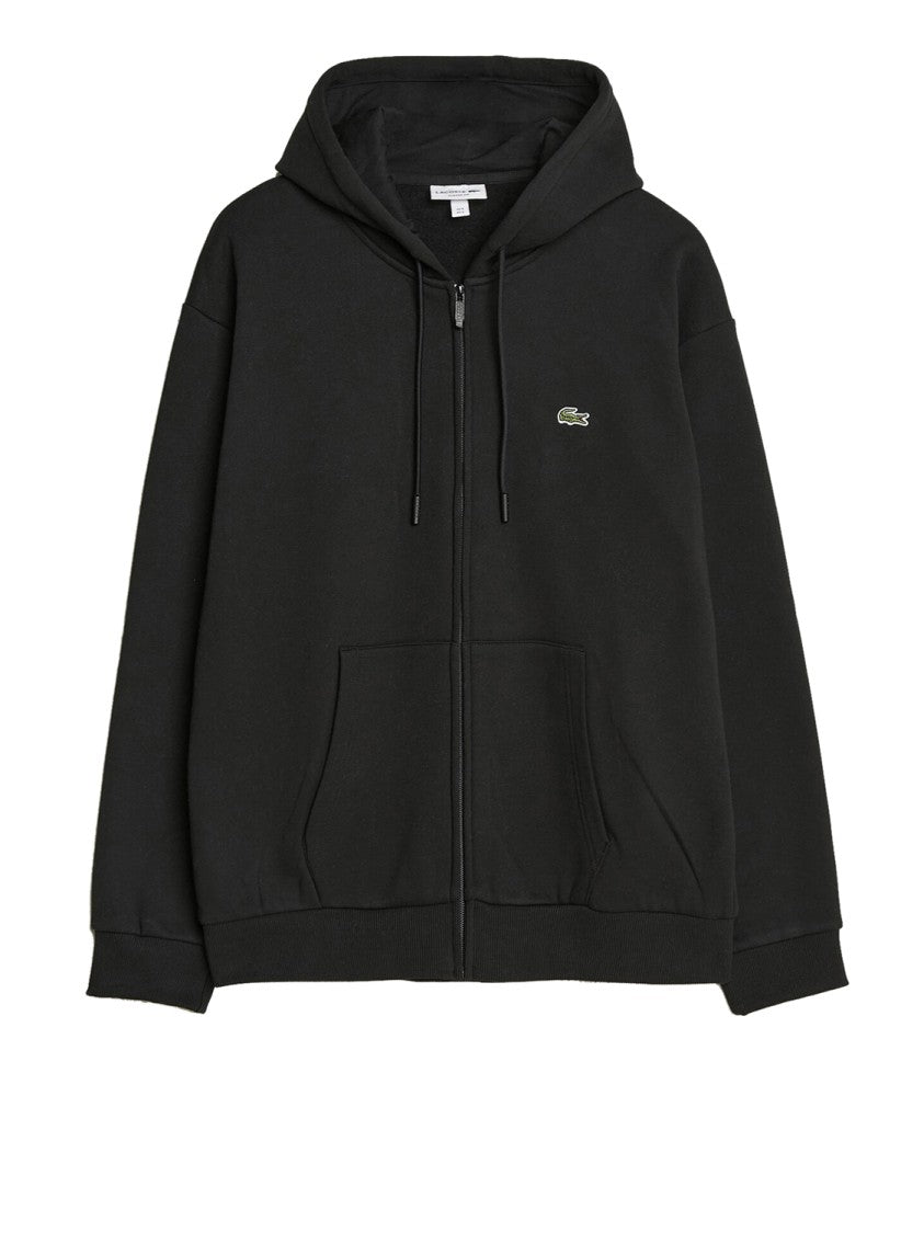 Lacoste Embroidered Zip-Up Hoodie