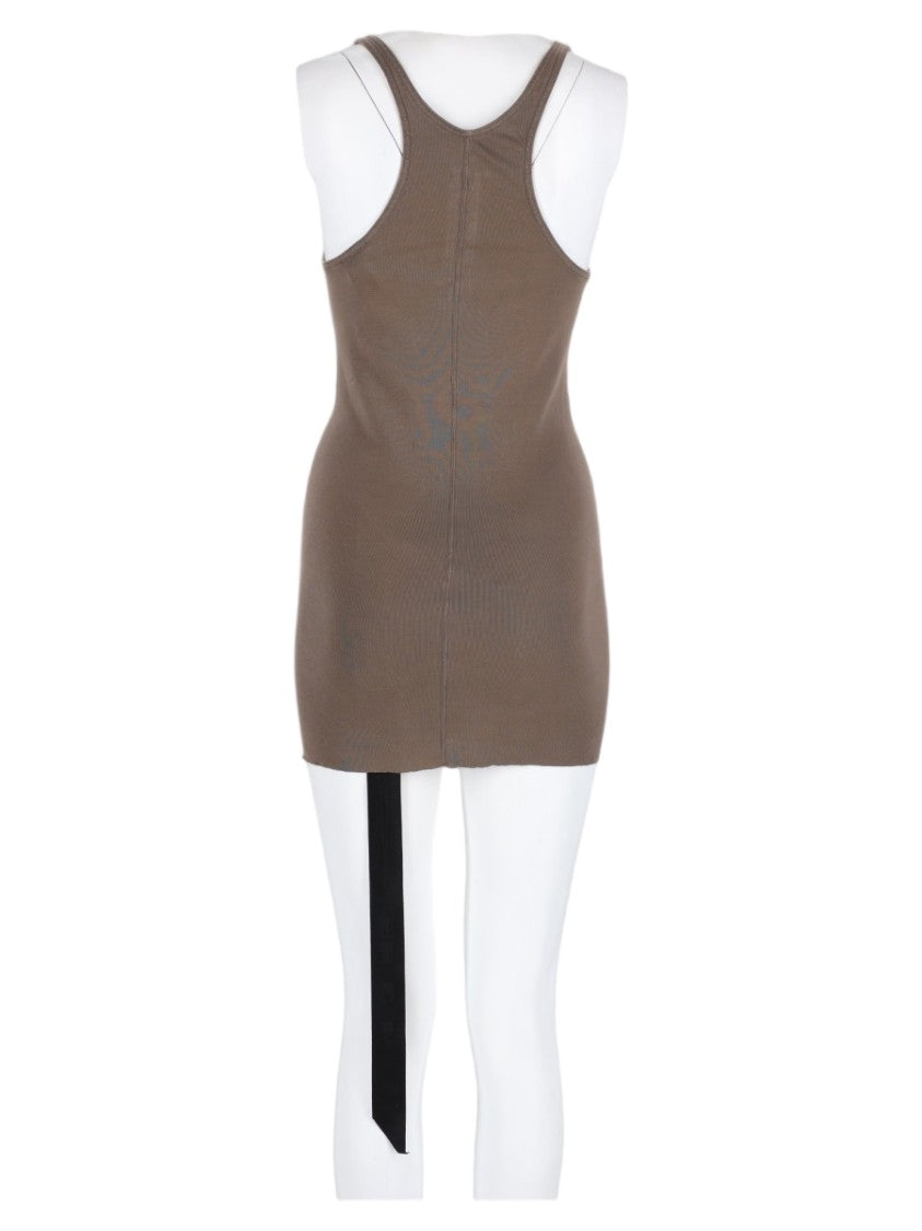 Drkshdw By Rick Owens Grey Sleek Fitted Sleeveless Cotton Top