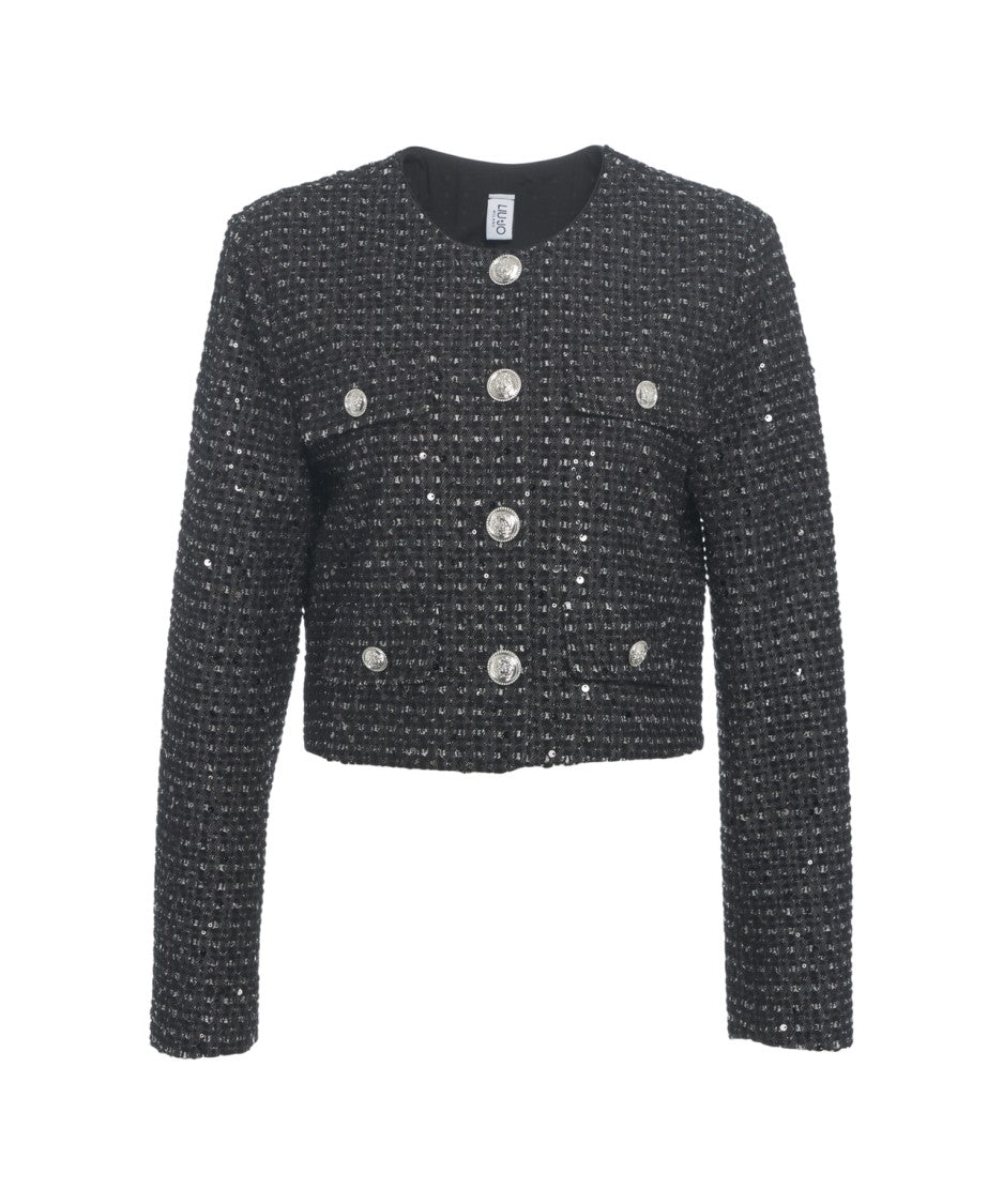 Liu Jo Short Jacket With Sequin Application
