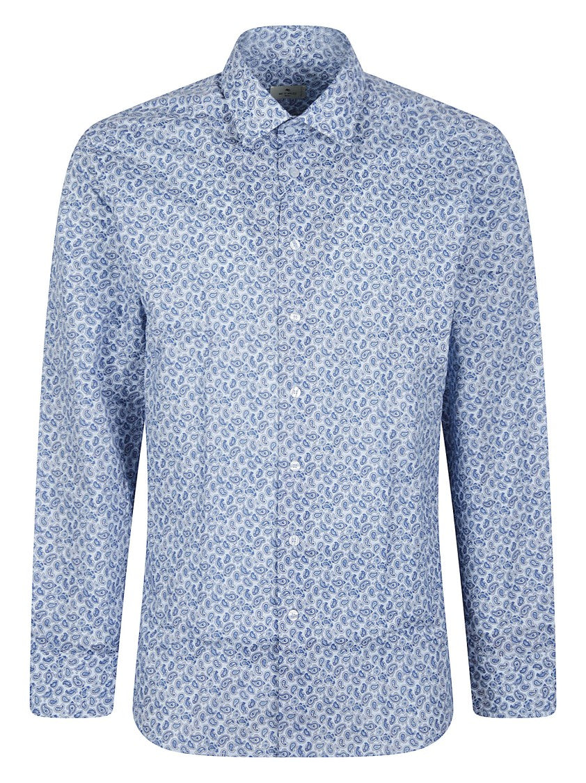 Etro Roma Long-Sleeve Paisley Cotton Shirt