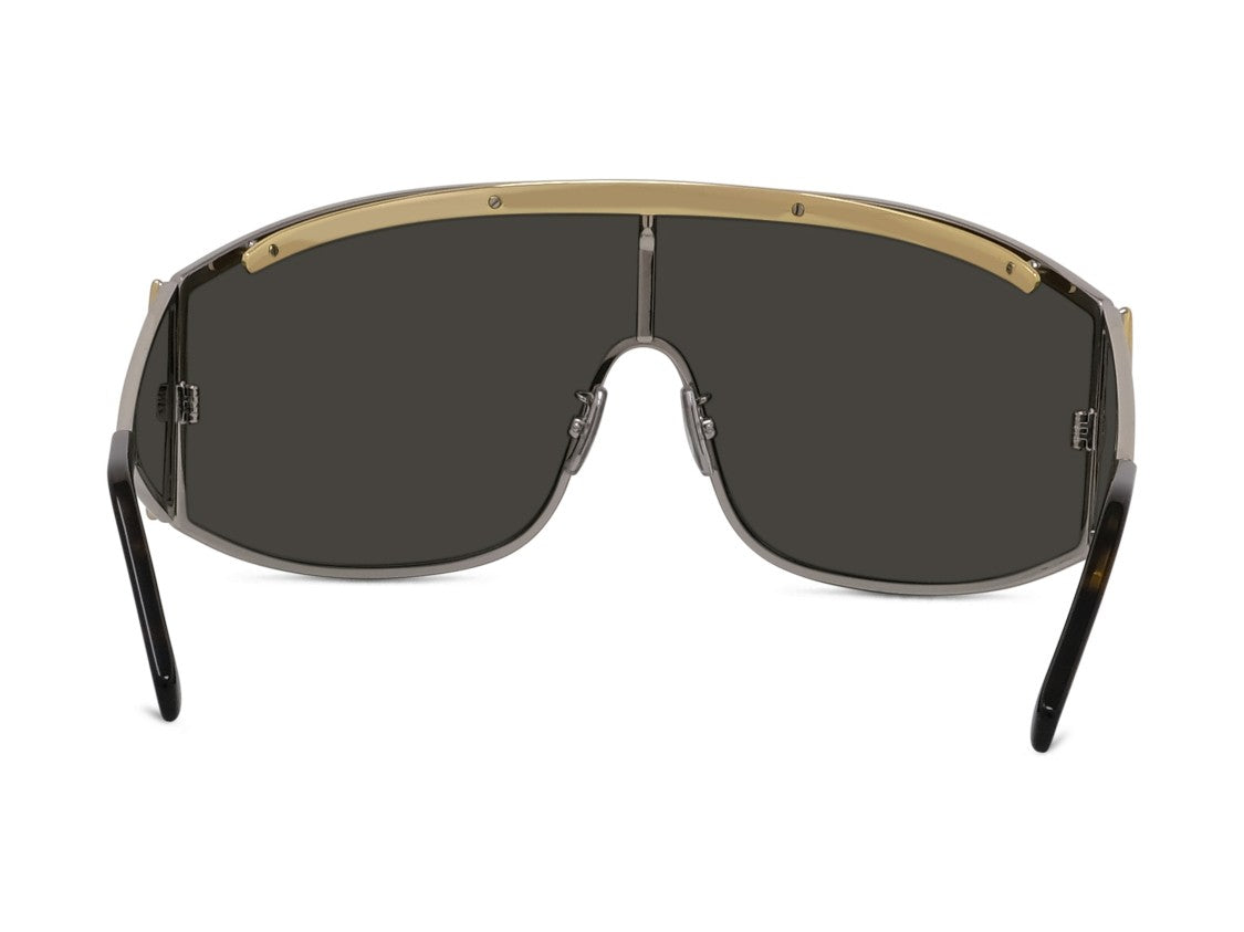 Loewe Gold Lw40202u Futuristic Mirrored Shield Sunglasses