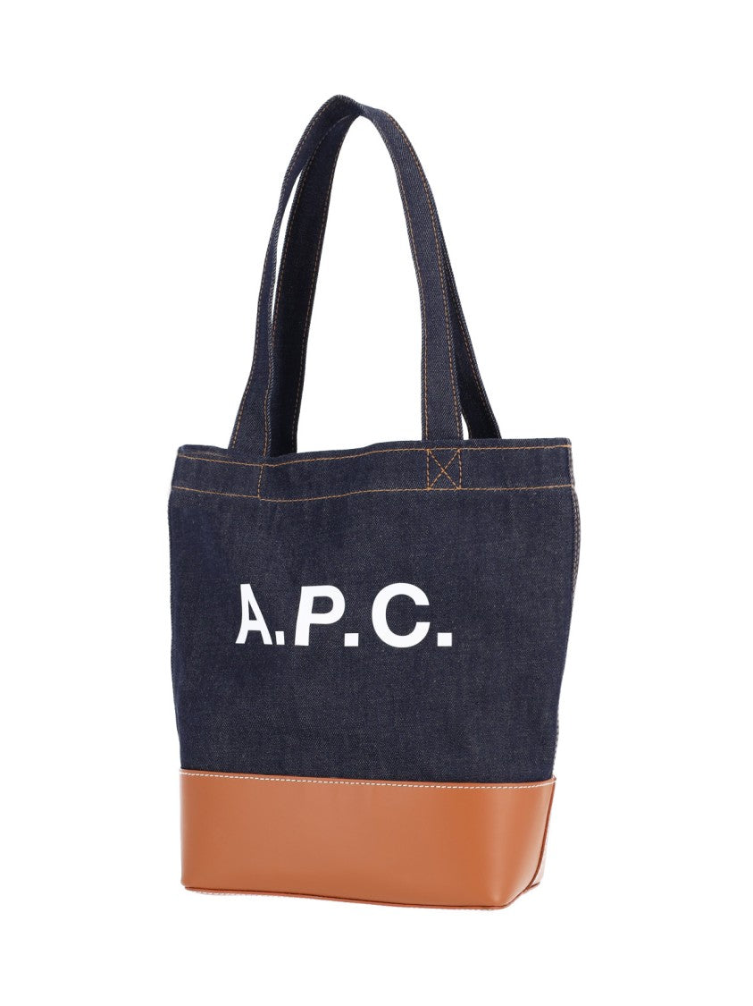 A.P.C. Blue Alex Small Denim Cotton Tote Bag