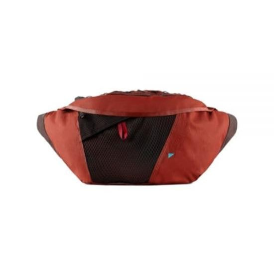 Klattermusen Structured Burnt Orange Belt Bag With Mesh Accents