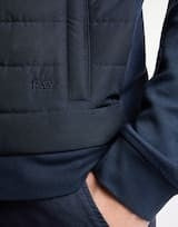 Fay Quilted Blue Sweatshirt With High Collar