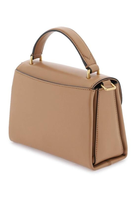 Mulberry Structured Calf Leather Handbag With Gold-Tone Turn-Lock Clasp