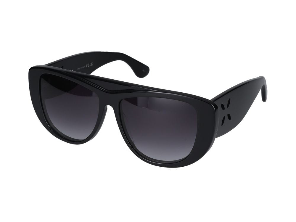 Azzedine Alaïa Black Floral Cut-Out Oversized Sunglasses