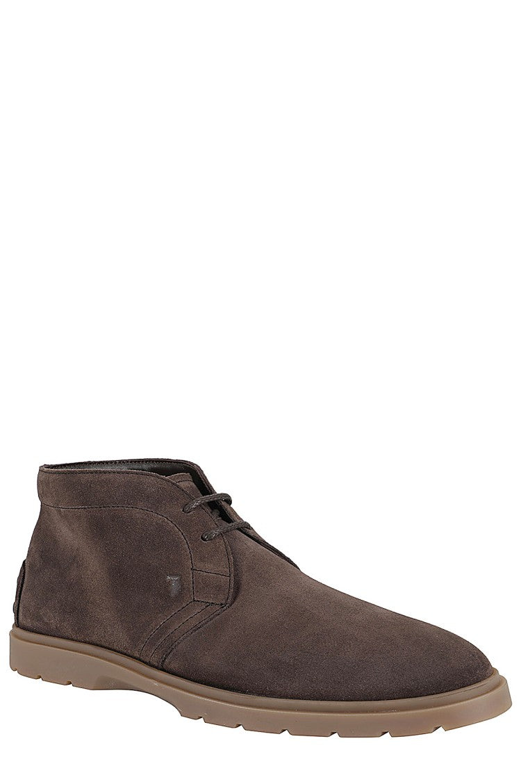 Tod's Mud Suede Ankle Boots