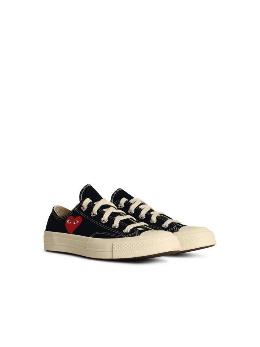 Comme Des Garçons X Converse 'Red Heart' Black Tela Sneakers