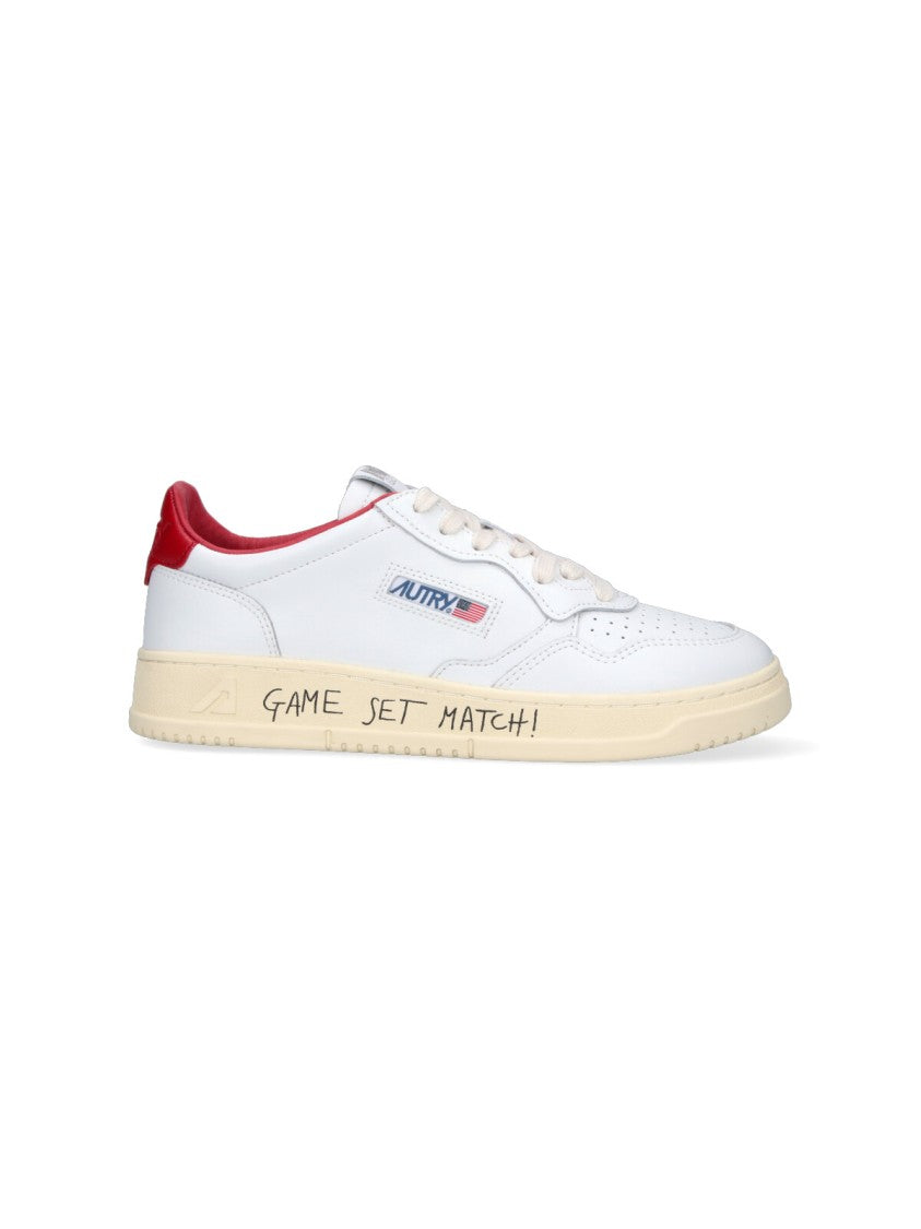Autry White Minimalist Low Top Classic Leather Sneakers