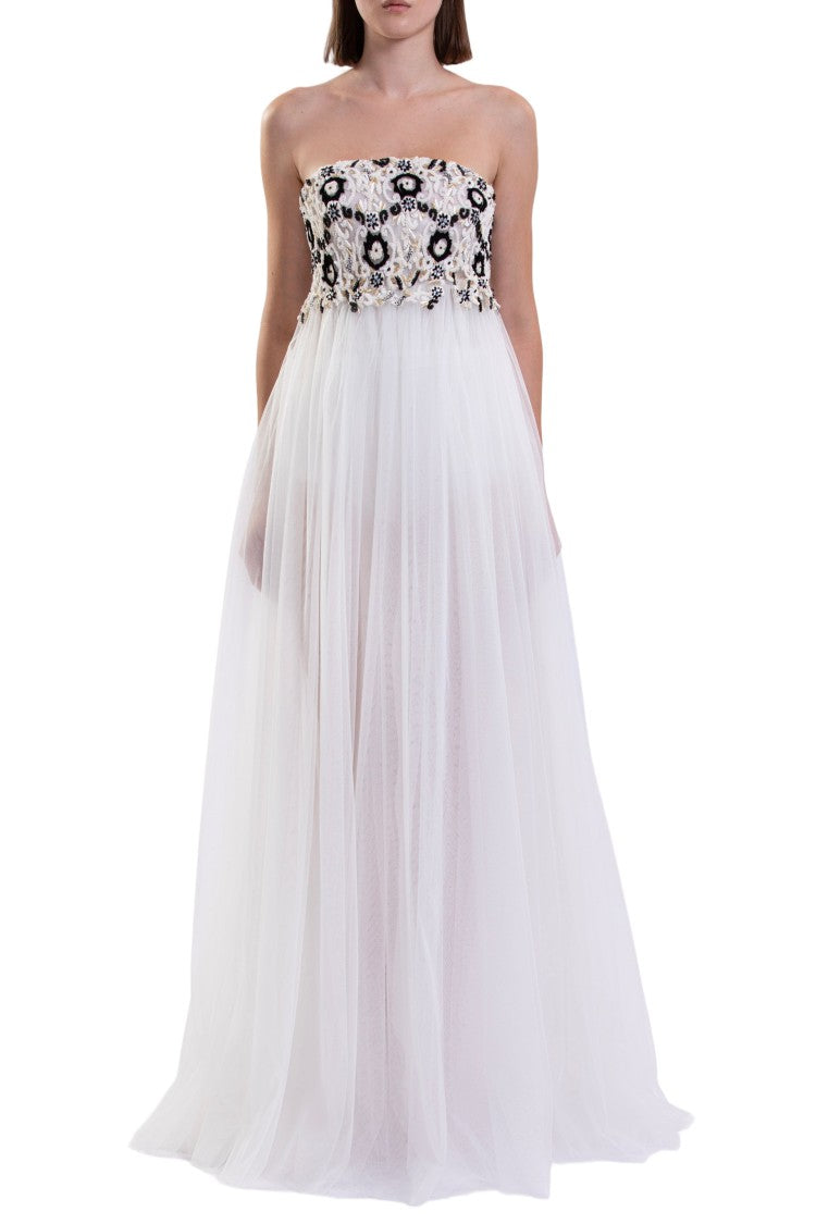 Saiid Kobeisy Embroidered Tulle Dress