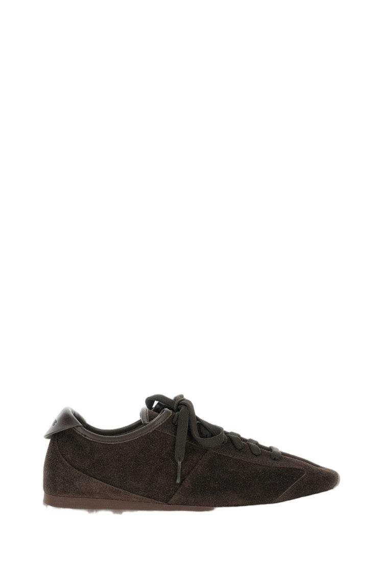 Jacquemus Rond-Carré Rubber Sole Sneakers In Water-Repellent Leather