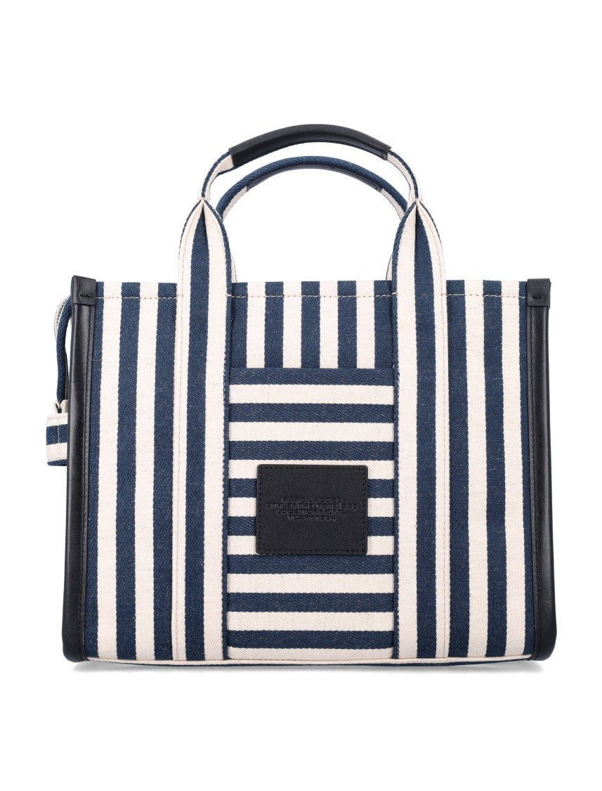 Marc Jacobs Striped Vertical Canvas Structured Tote Bag