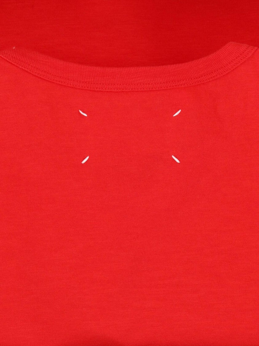 Maison Margiela Red Printed Cotton T-Shirt