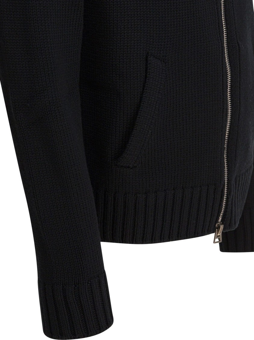Tom Ford Wool Jacket With Ribbed Collar
