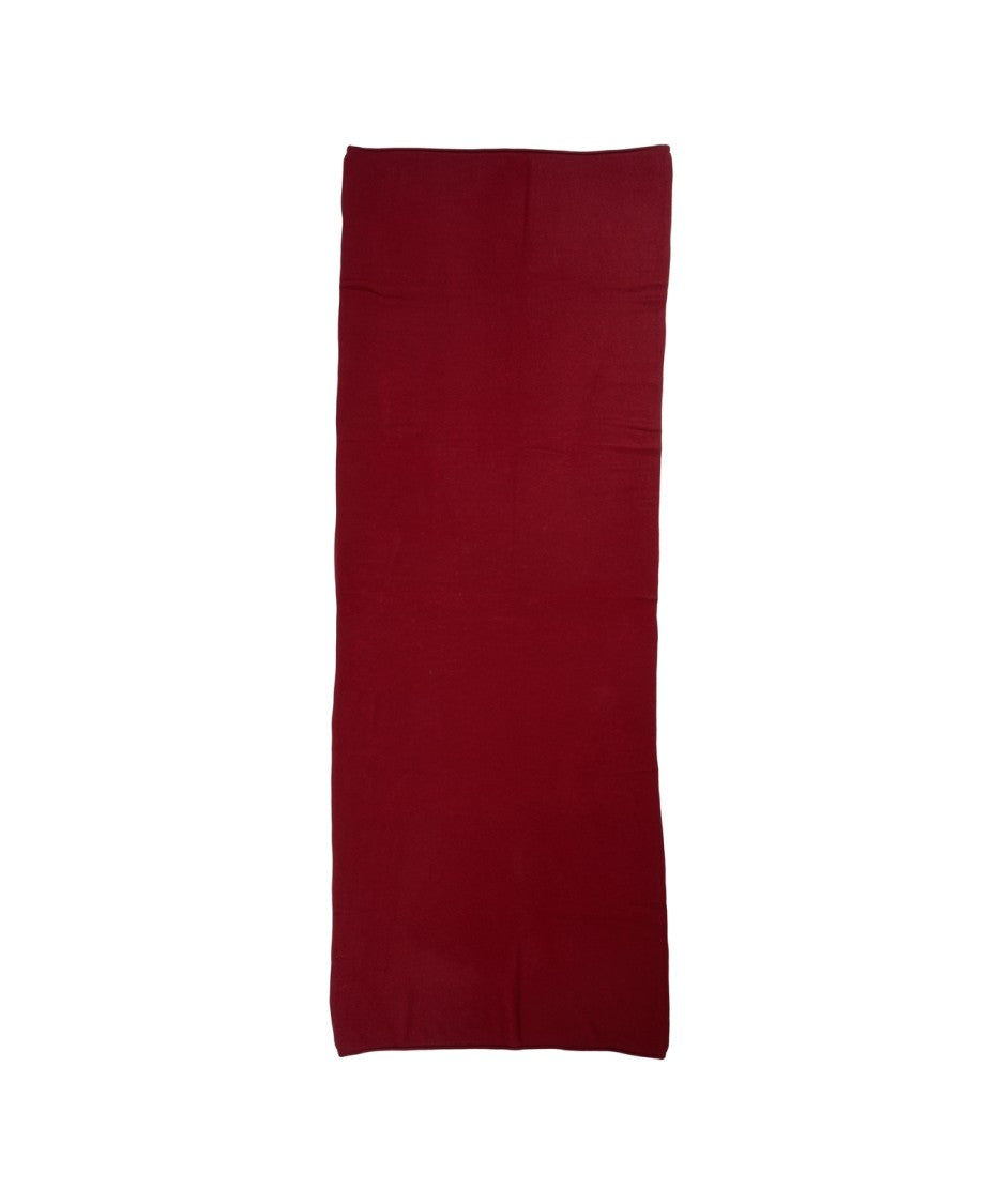 Crush Timeless Cashmere Scarf In Deep Red With Fine Knit Texture