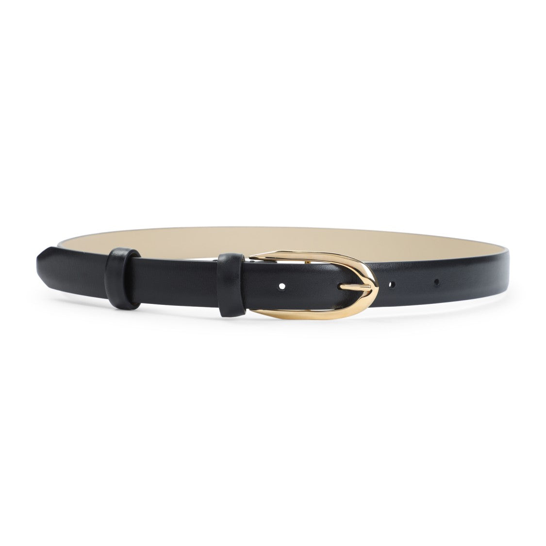 Givenchy Black Calf Leather Buckle Belt
