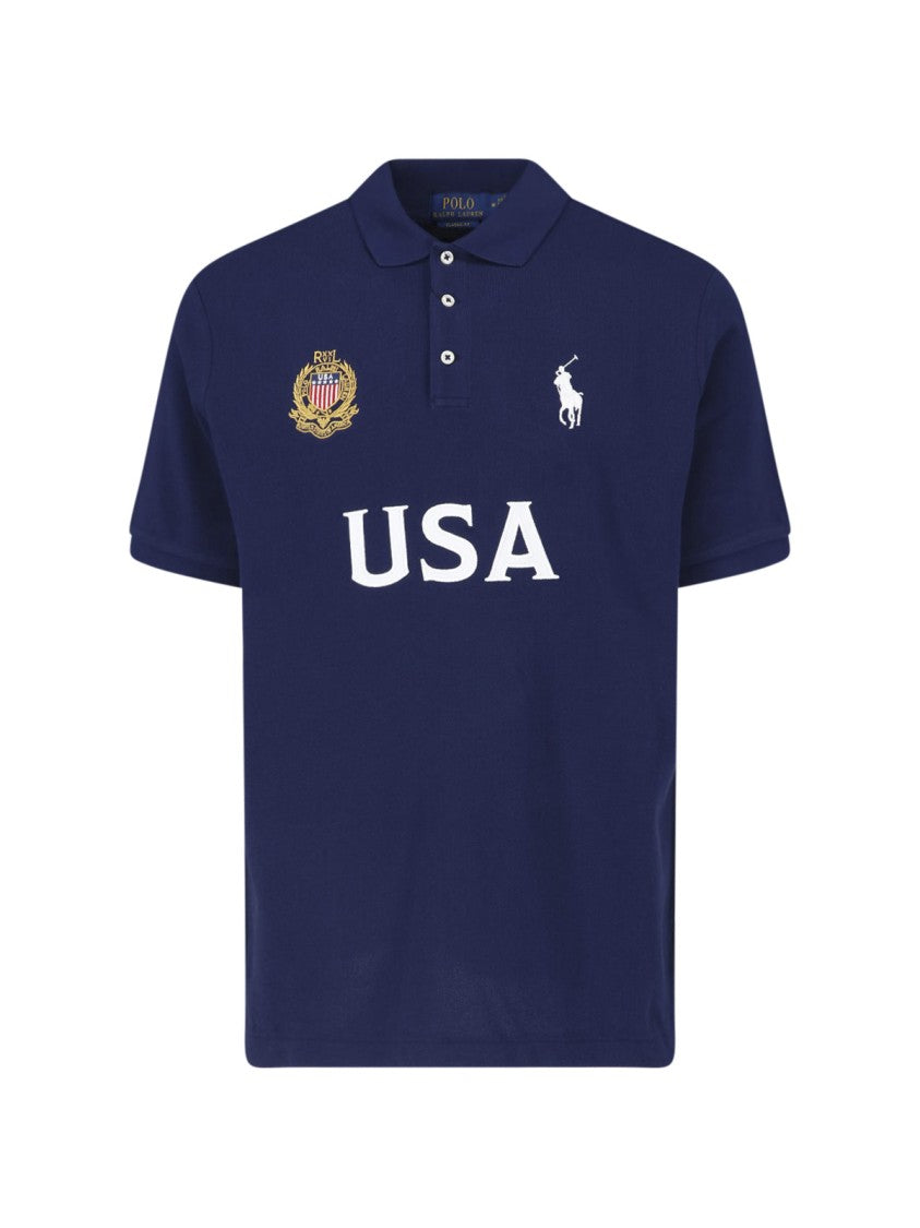 Polo Ralph Lauren Classic Fit Polo Shirt With Usa Prints