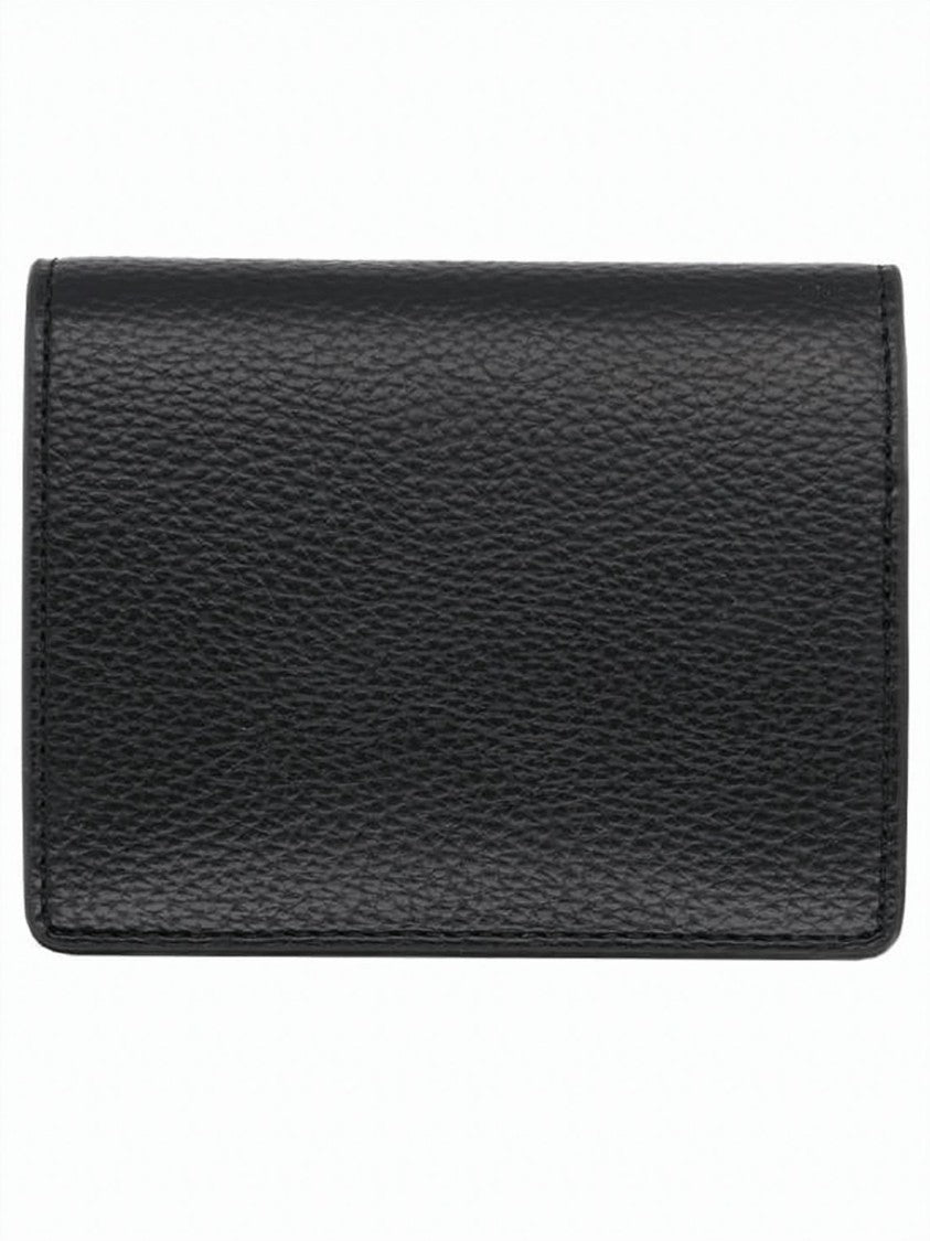 Vivienne Westwood Textured Pebbled Finish Bifold Wallet With Metallic Emblem
