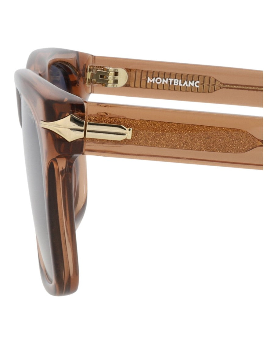 Montblanc Square-Frame Sunglasses With Recycled Acetate And Gold-Tone Details