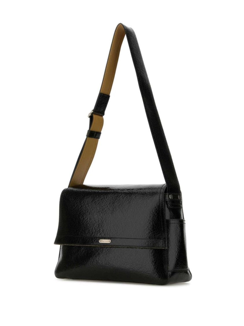 Alexander Mcqueen Grained Black Calf Leather Tote Bag