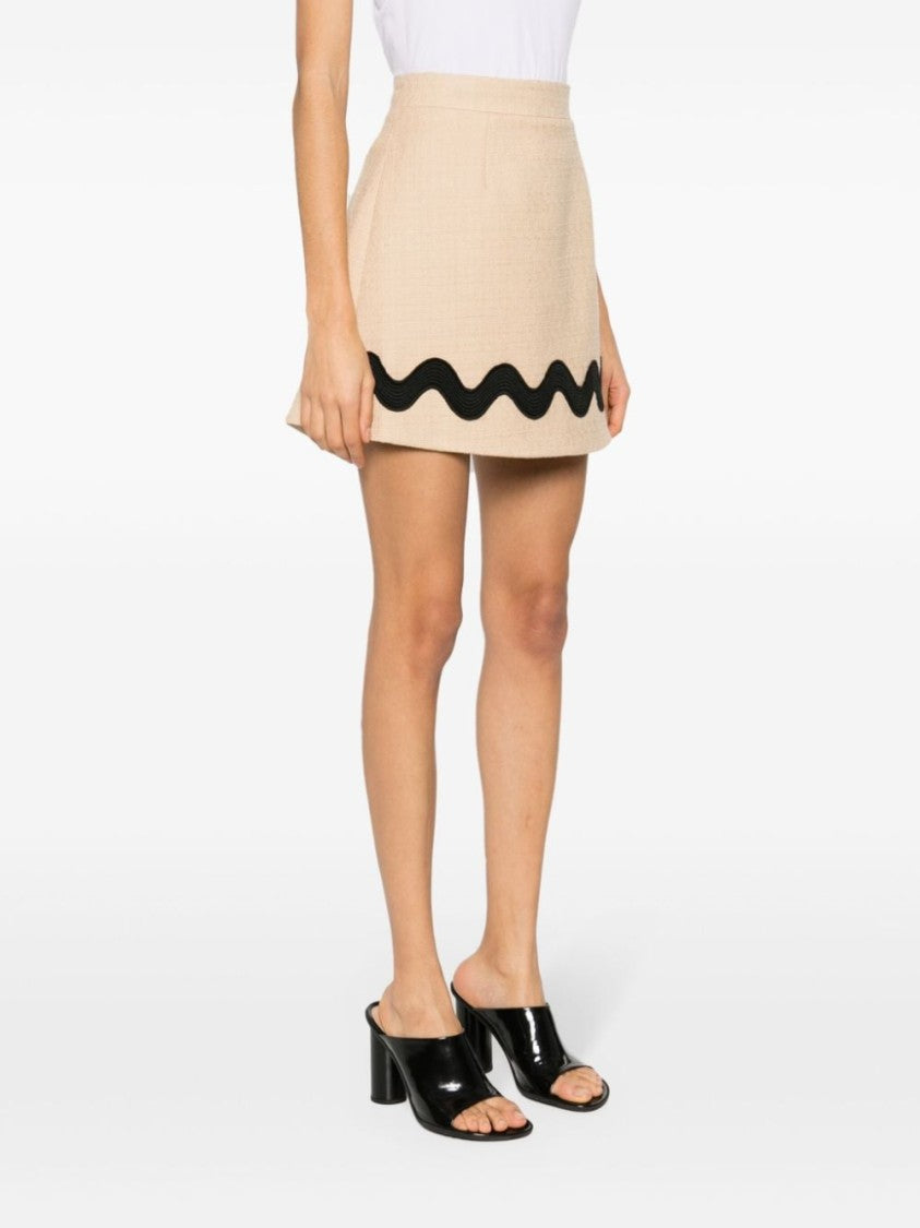 Patou Thigh-Length Sand Beige Skirt