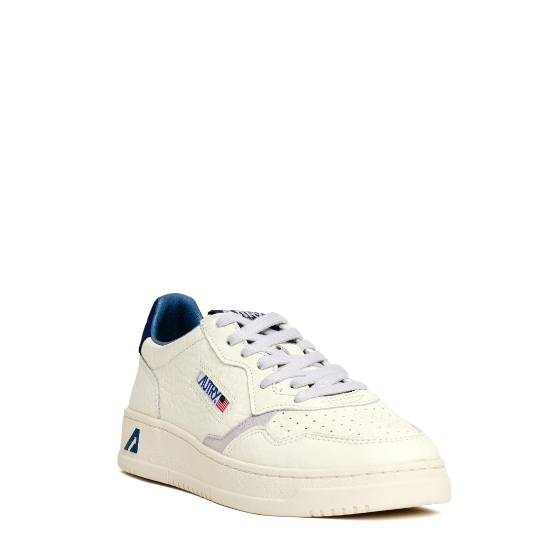 Autry Elephant Blue Depths Medalist Low Leather Sneakers
