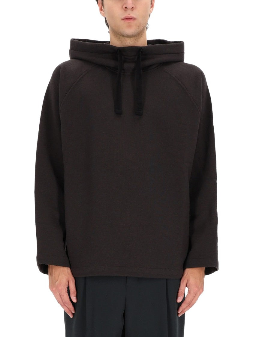 Lemaire Black Boxy High Neck Hoodie