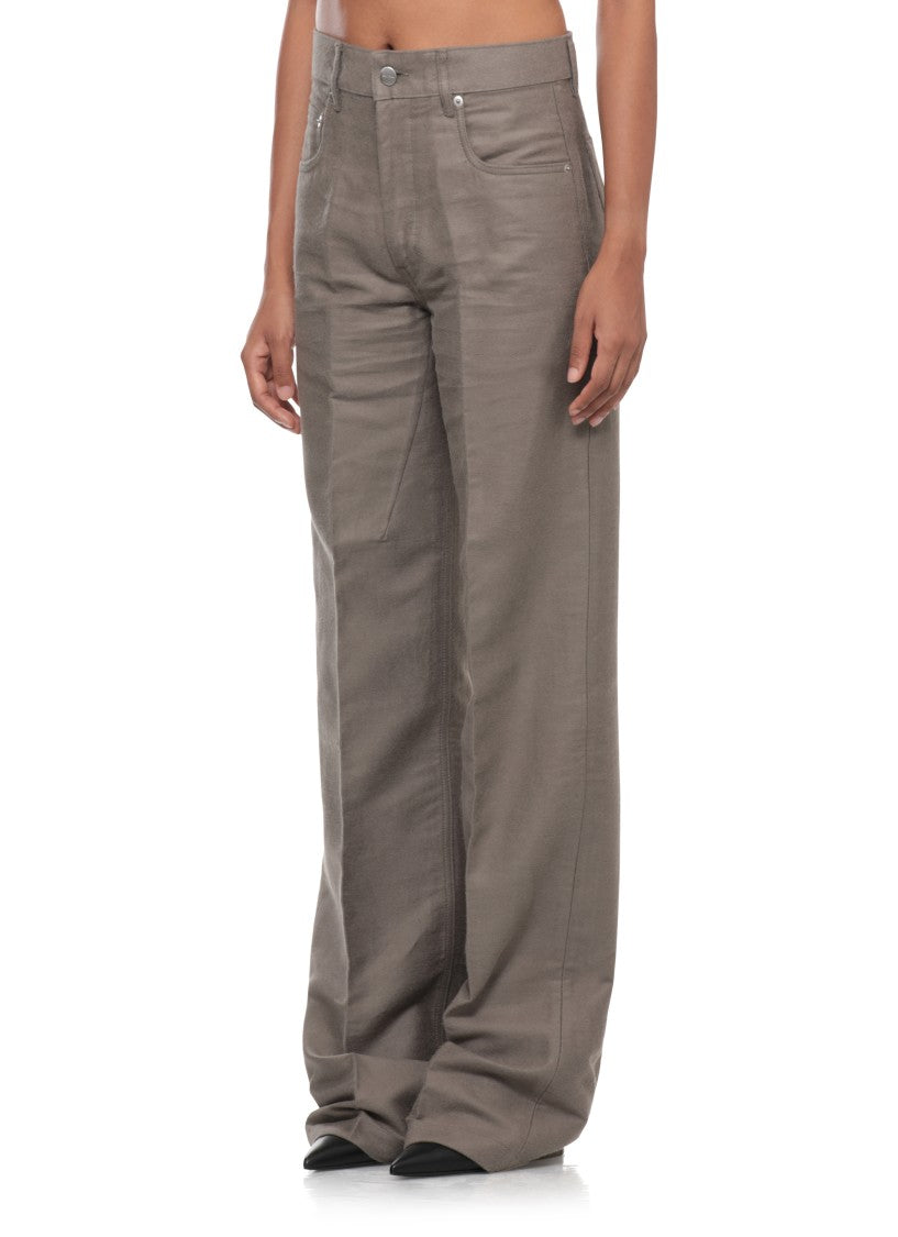 Rick Owens Straight-Leg Fabric Pants With Five-Pocket Design