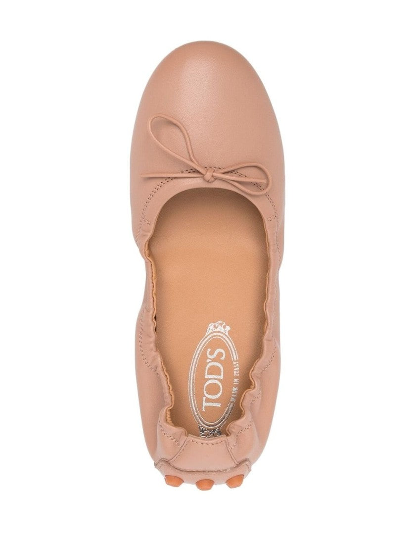 Tod's Pink Bubble Soft Leather Ballerinas