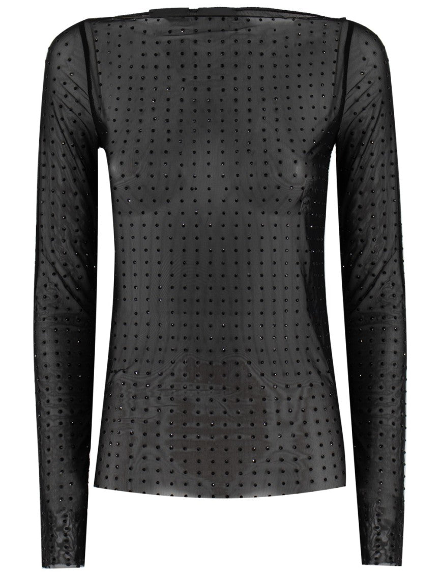 Pinko Black Limousine Transparent Shirt