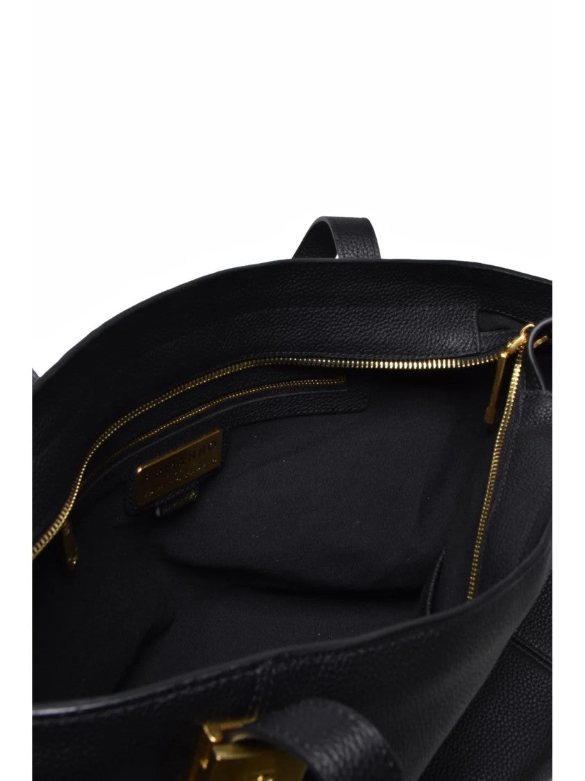 Ermanno Firenze Amelia Shoulder Bag With Textured Leather And Gold-Tone Accents
