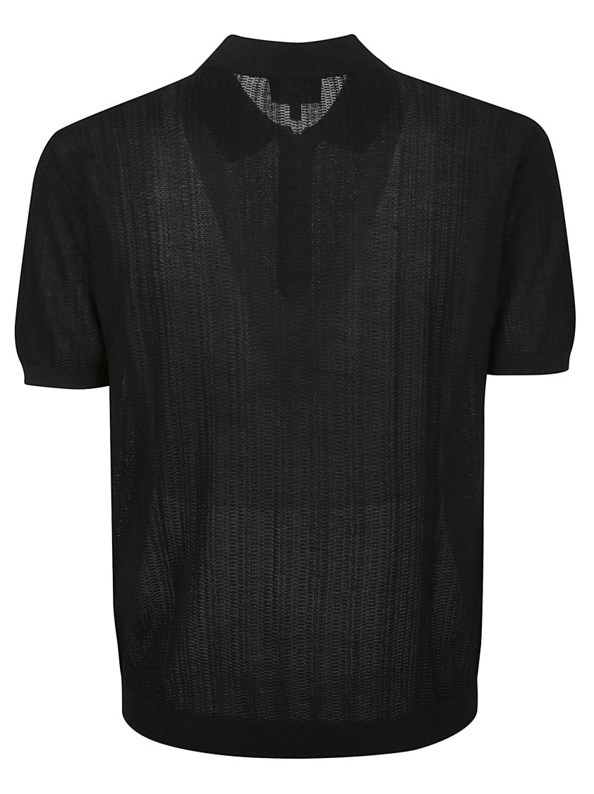 Emporio Armani Half-Zip Textured Cotton Sweater