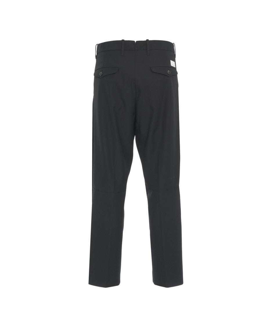 Nine In The Morning Pleated Mid-Rise Trousers With Tailored Fit And Polished Finish