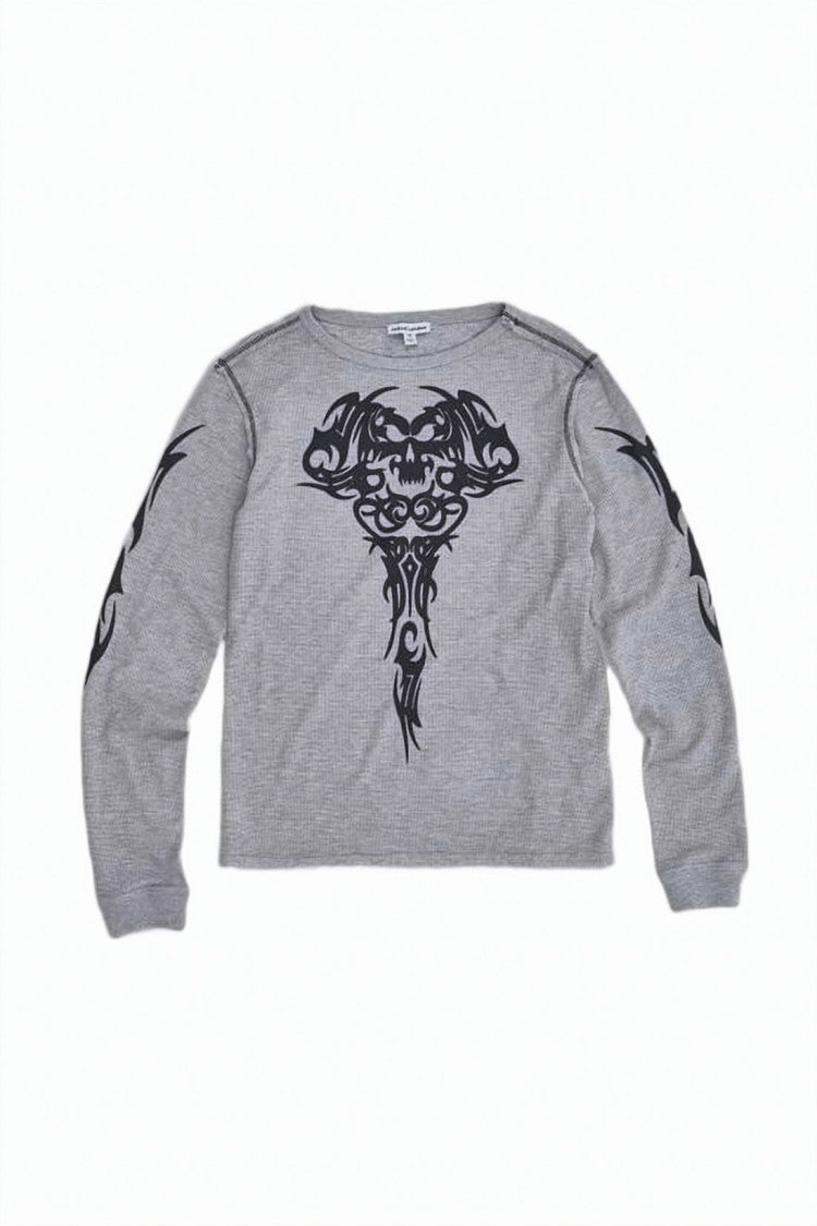 Jaded London Textured Grey Long-Sleeve Shirt