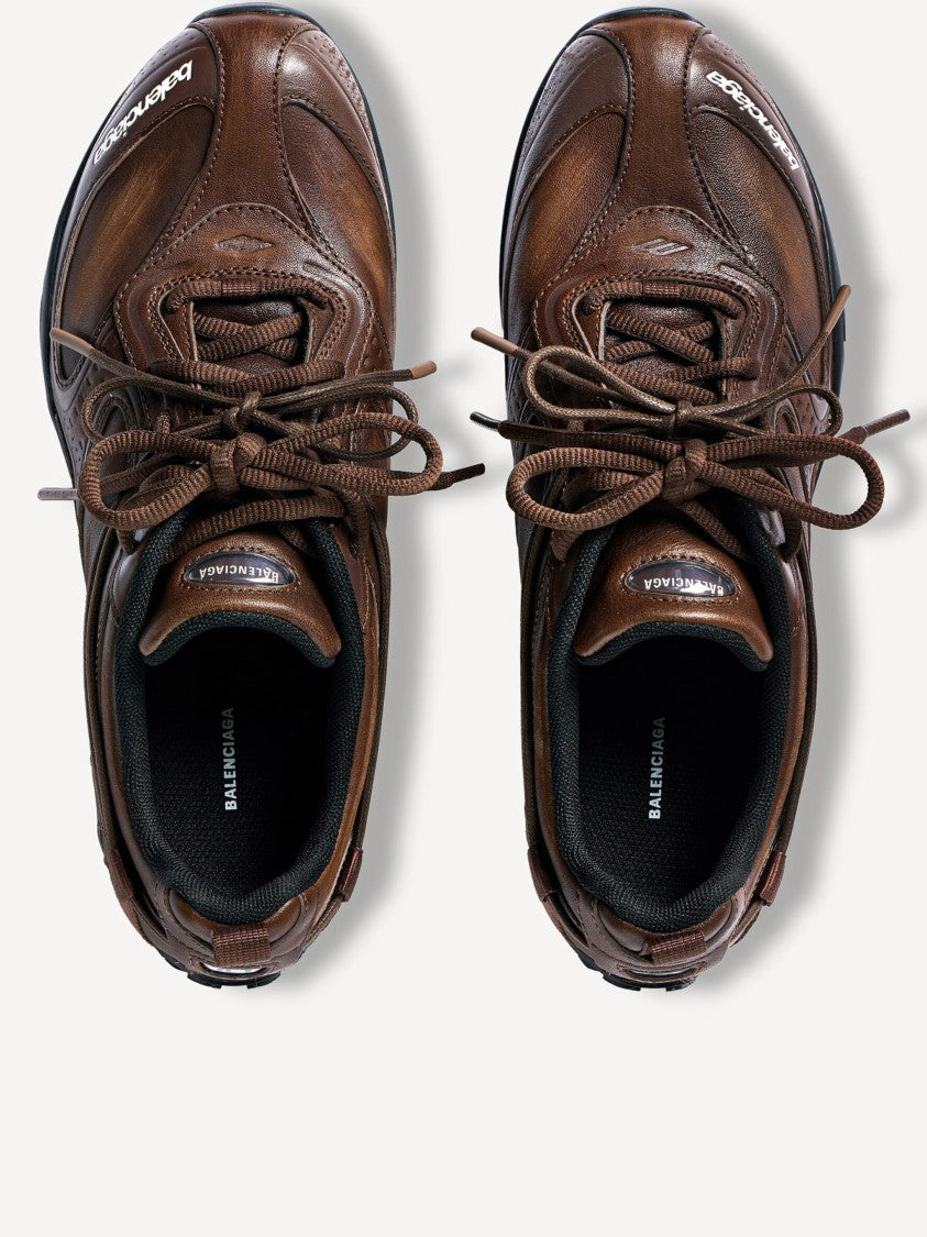 Balenciaga Radar Leather Brown Leather Shoes
