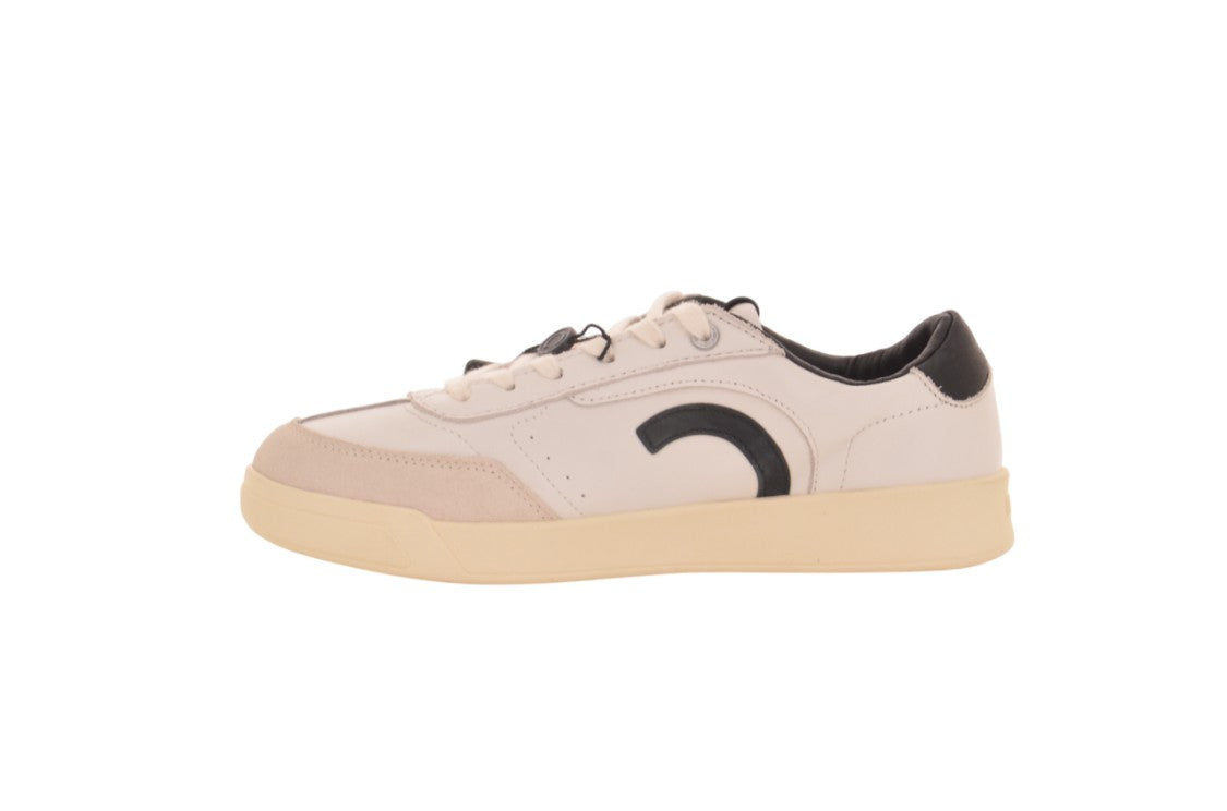 Colmar White Soft Leather Suede Accent Sneakers