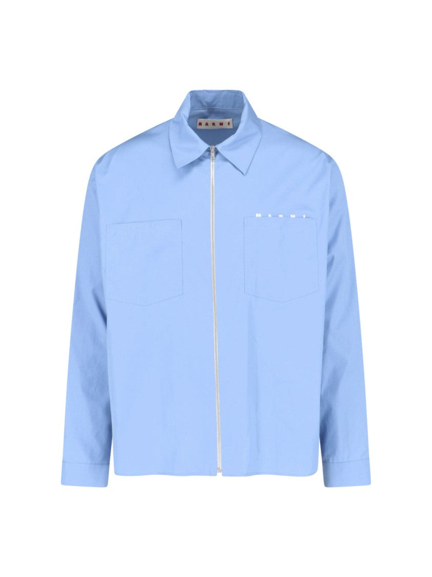 Marni Logo Shirt – Light Blue