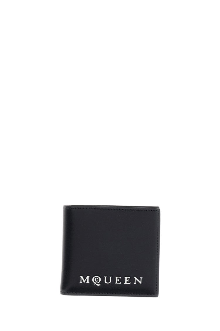 Alexander Mcqueen Bi-Fold Wallet In Smooth Leather With Iconic Logo Detail