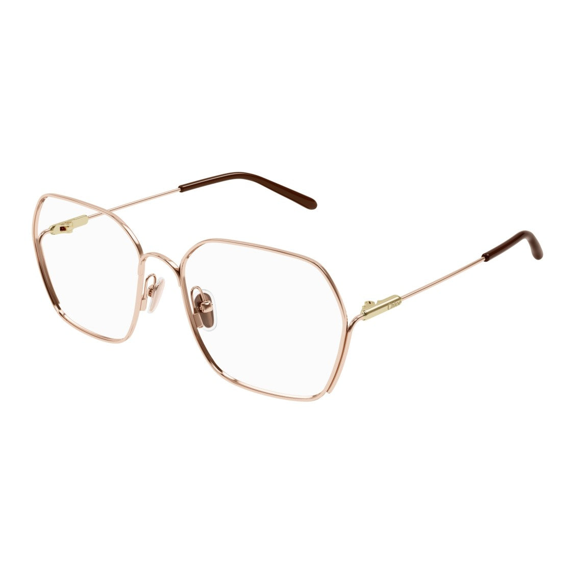 Chloé Ch0208o Delicate Rose Gold Metal Frame Eyeglasses