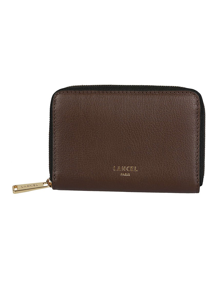 Lancel Bcbg Compact Pebbled Leather Zip-Around Wallet