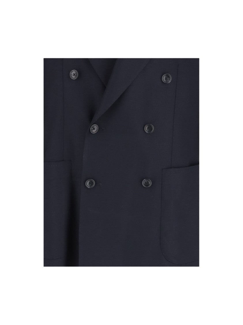 Tagliatore Stretch Wool Double-Breasted Jacket With Tailored Fit