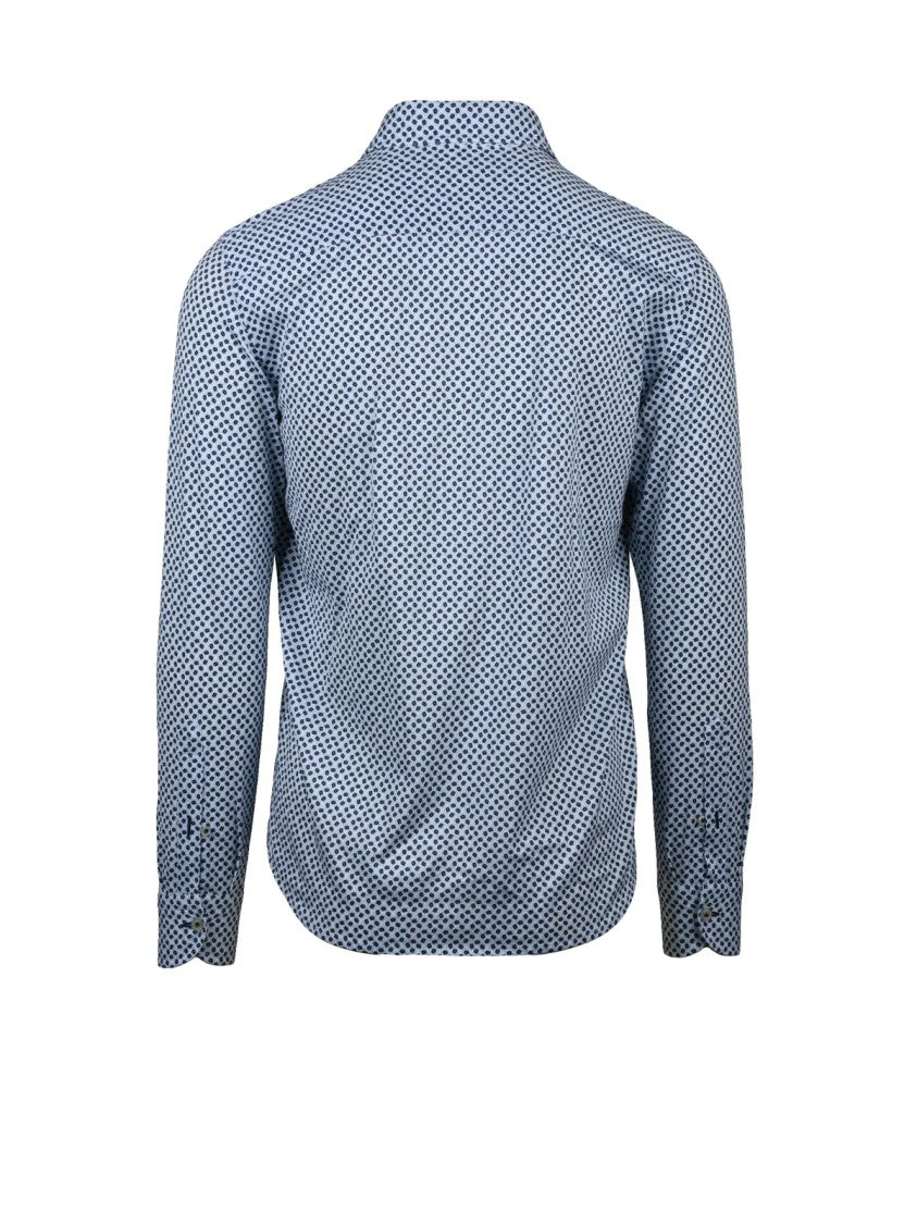 Sonrisa Fior Di Cotone Sonrisa Fior Di Cotone Cotton Shirt With Two-Tone Pattern