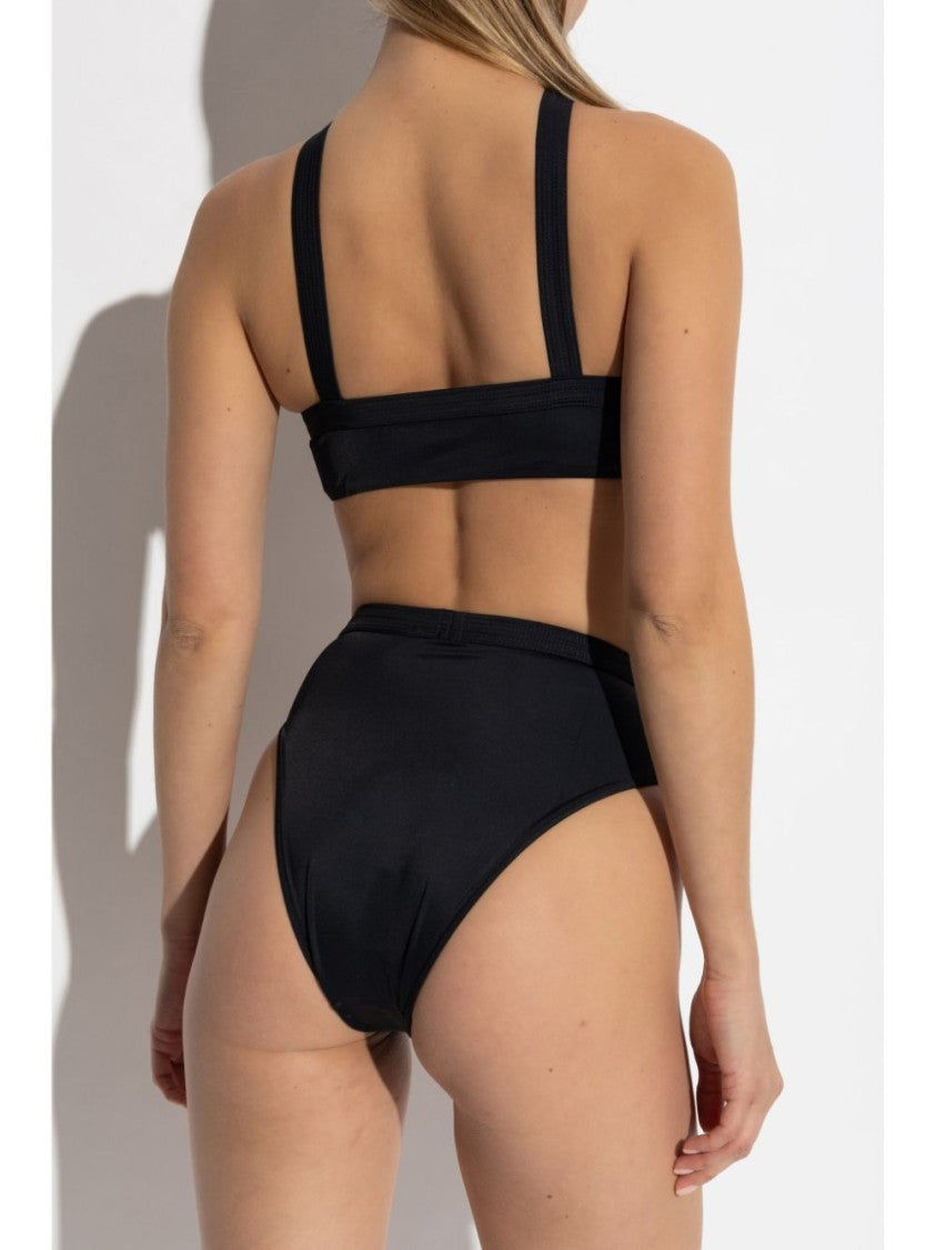 Versace Black High-Waisted Bikini Bottom